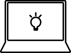 Open Laptop With Light Bulb Line Tracing Svg Vector, Free Vectors File